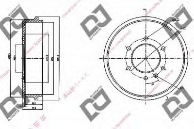 DJ PARTS br1079 -  Тормозной барабан